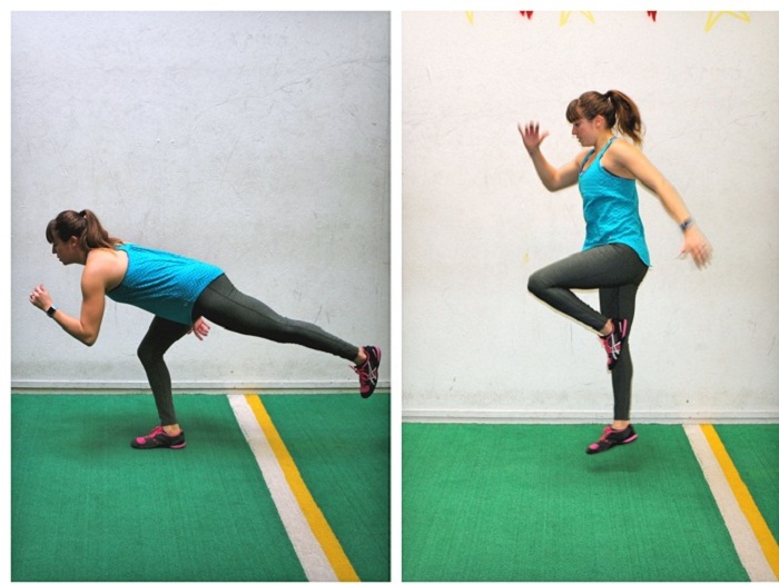 One-Legged Dead Lift Hop