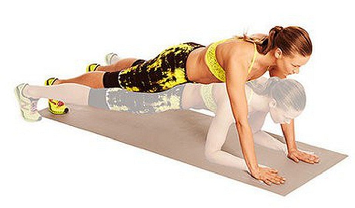 Plank-Straddle Hop Exercise